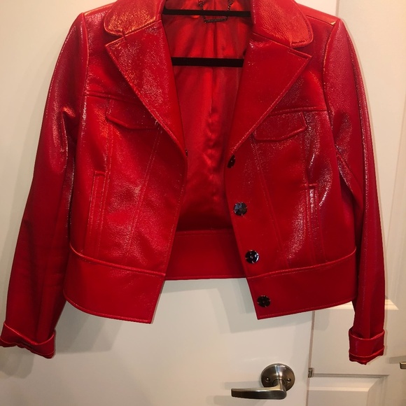 Elie Tahari Womens Gigi Faux Leather Jacket Small NWOT - Picture 4 of 7